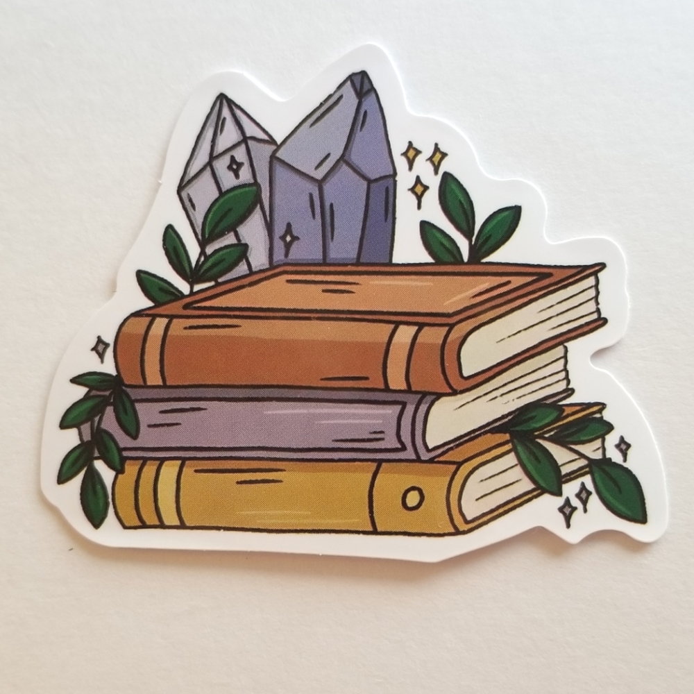 10/$10 Crystals & Books Sticker
